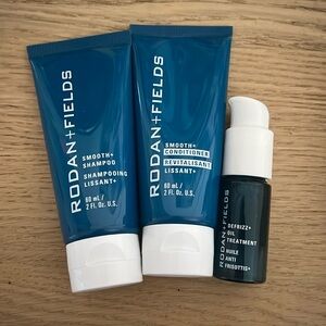 Rodan + Fields Smooth + Hair Regimen Shampoo Conditioner Treatment Travel Size